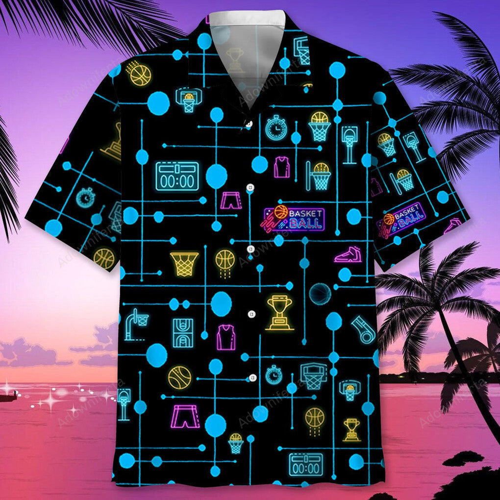 Basketball Set Neon Hawaii Shirt