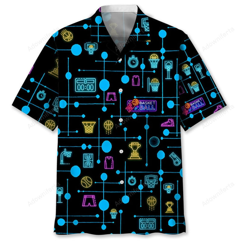 Basketball Set Neon Hawaii Shirt