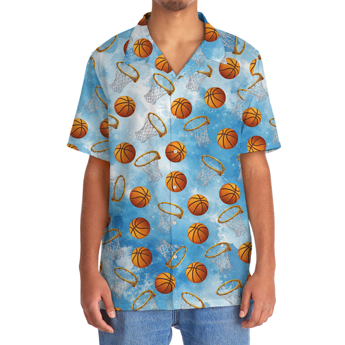 Funny Flying Basketball Hawaiian Shirt