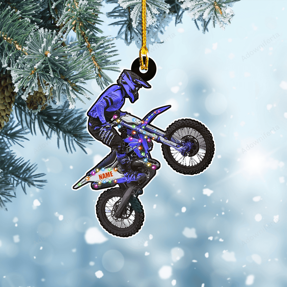 Dirt Bike Personalized Acrylic Ornament