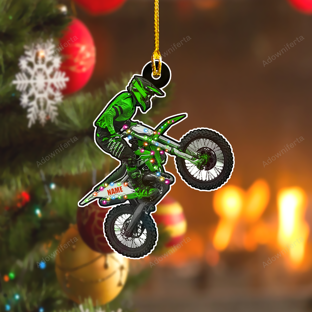 Dirt Bike Personalized Acrylic Ornament