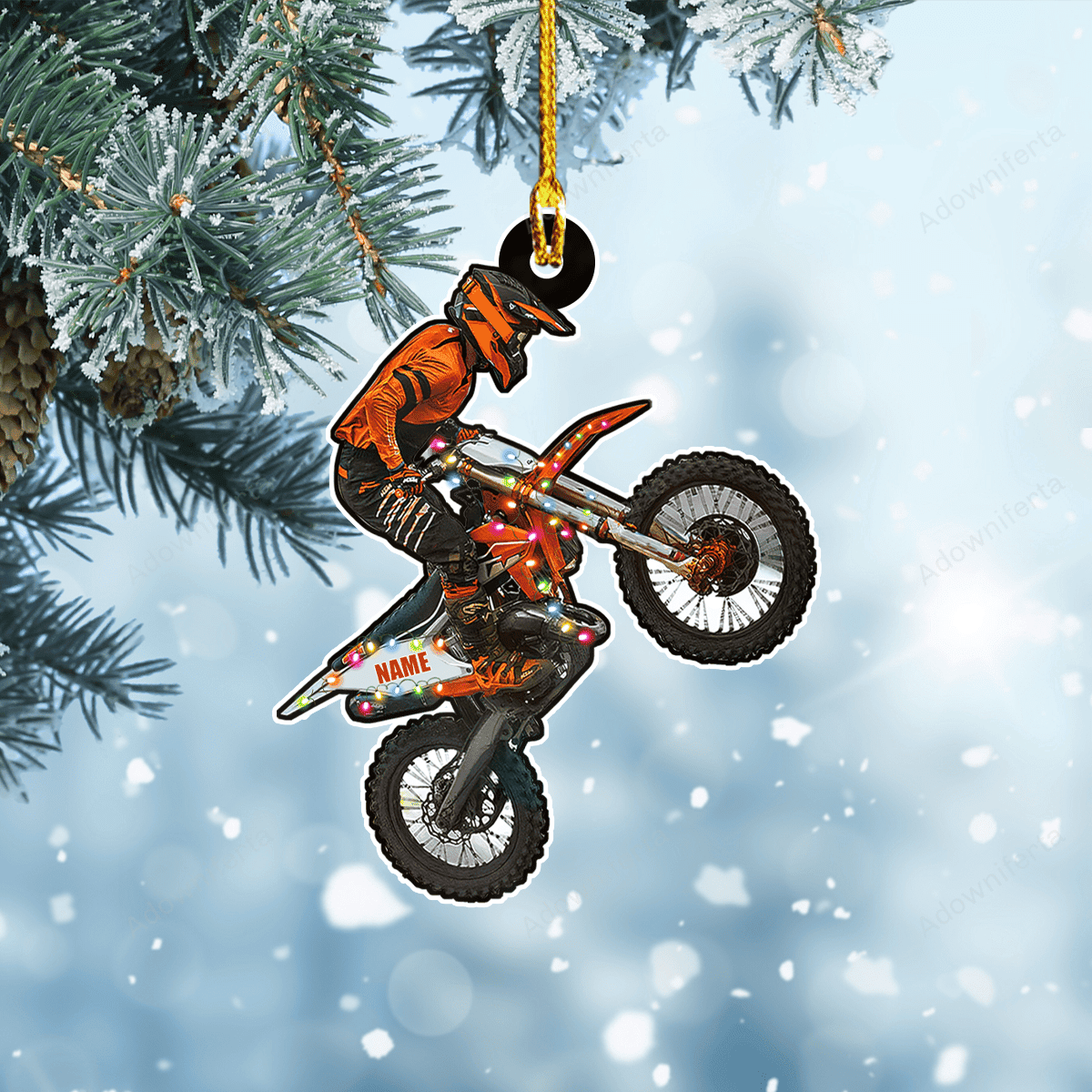Dirt Bike Personalized Acrylic Ornament