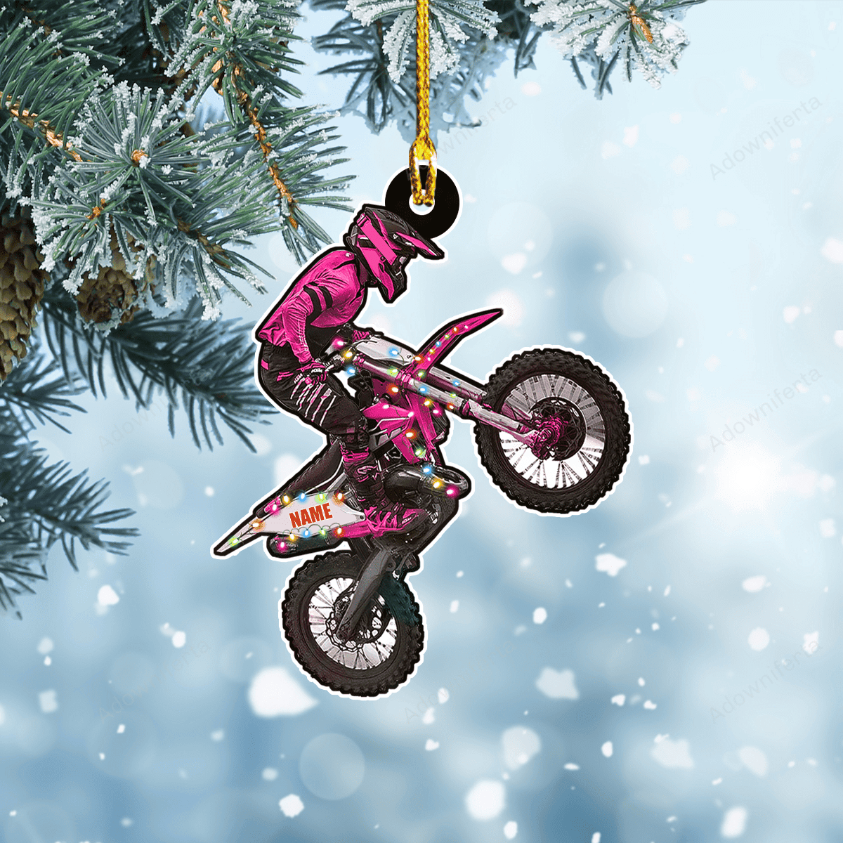Dirt Bike Personalized Acrylic Ornament