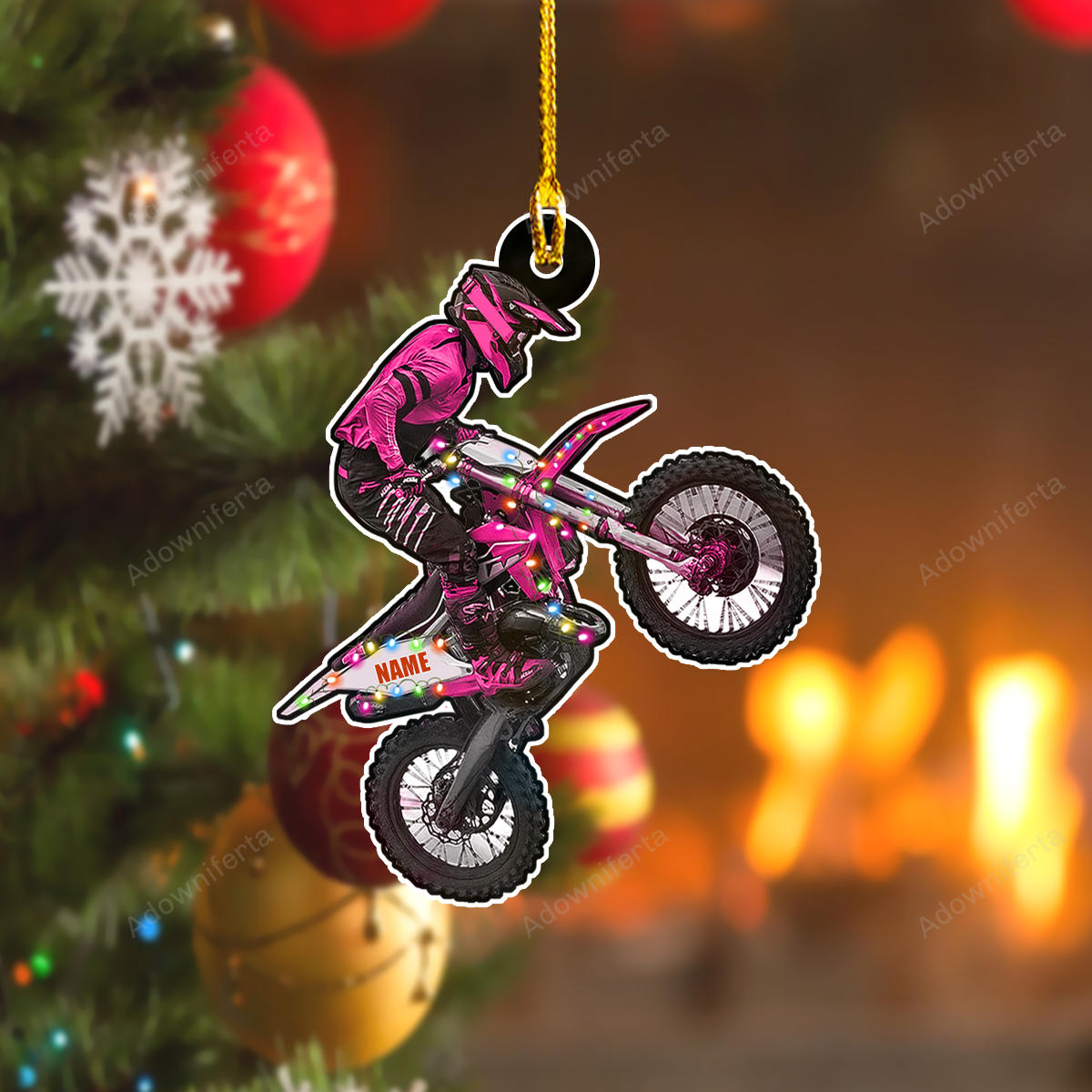 Dirt Bike Personalized Acrylic Ornament