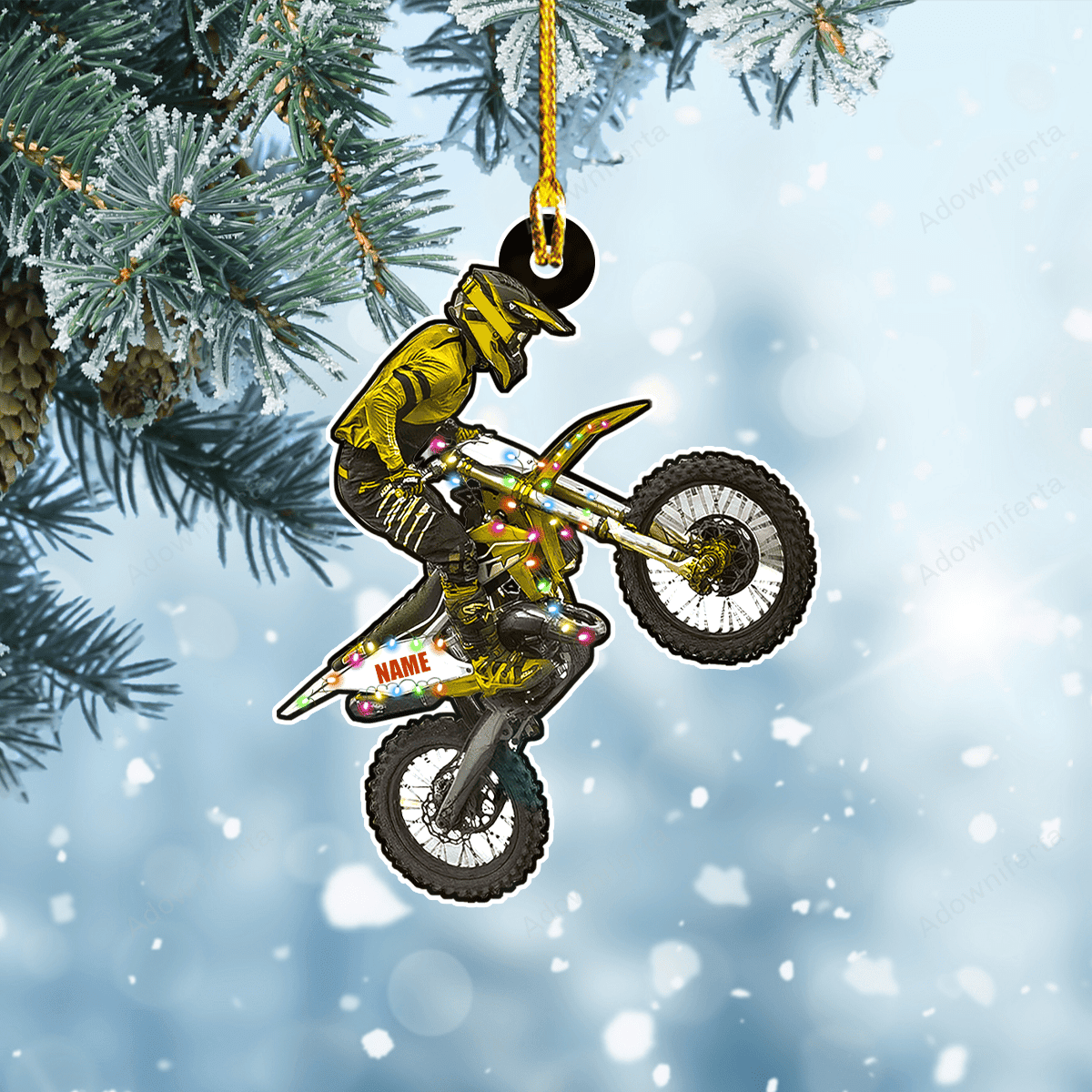 Dirt Bike Personalized Acrylic Ornament