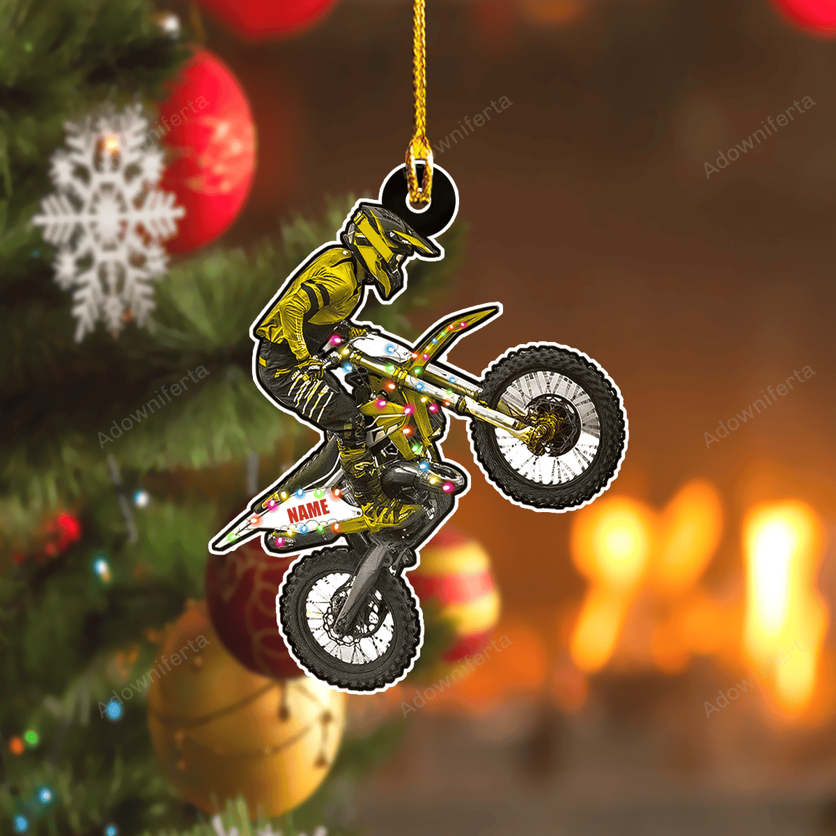 Dirt Bike Personalized Acrylic Ornament
