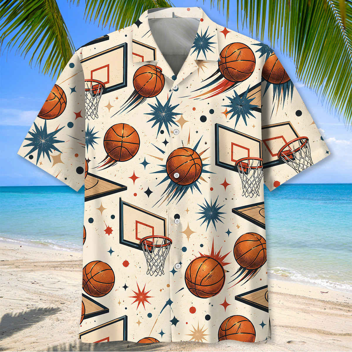 Vintage Basketball Hawaiian Shirt