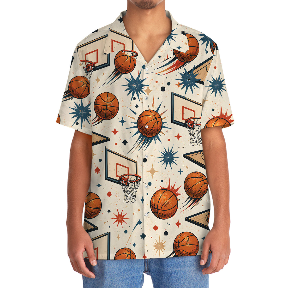 Vintage Basketball Hawaiian Shirt