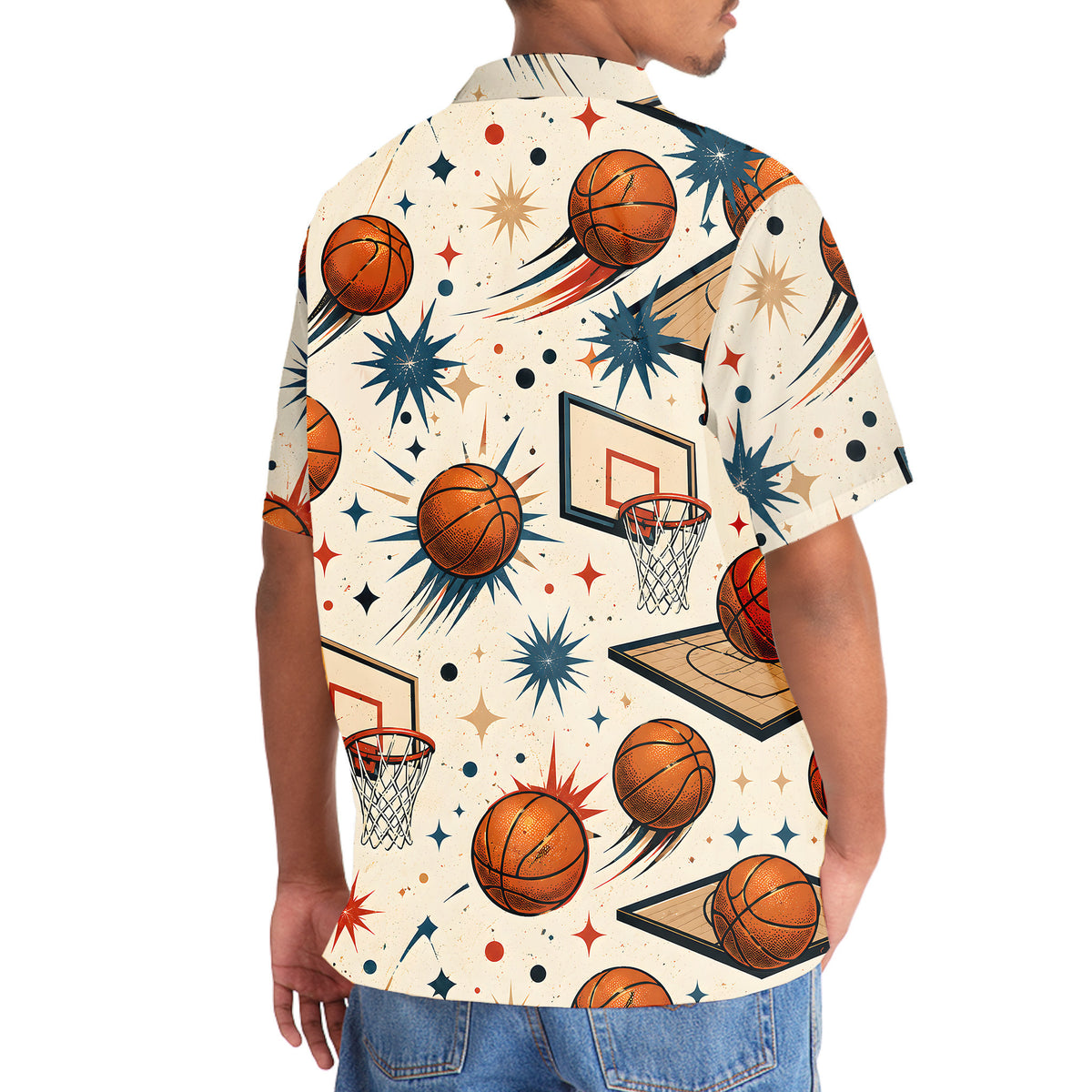 Vintage Basketball Hawaiian Shirt