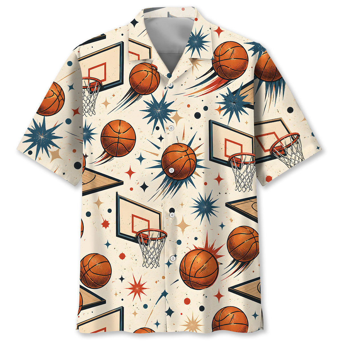 Vintage Basketball Hawaiian Shirt