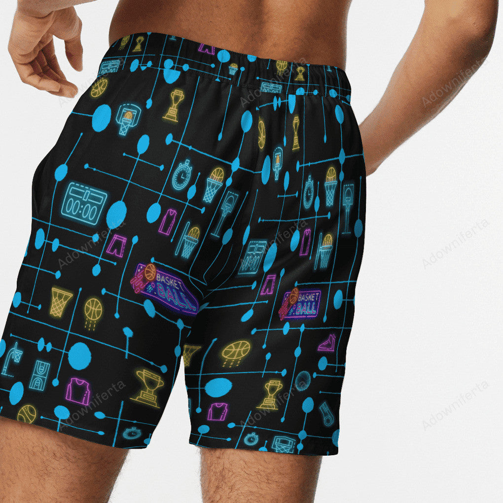 Basketball Set Neon beach hawaiian shorts