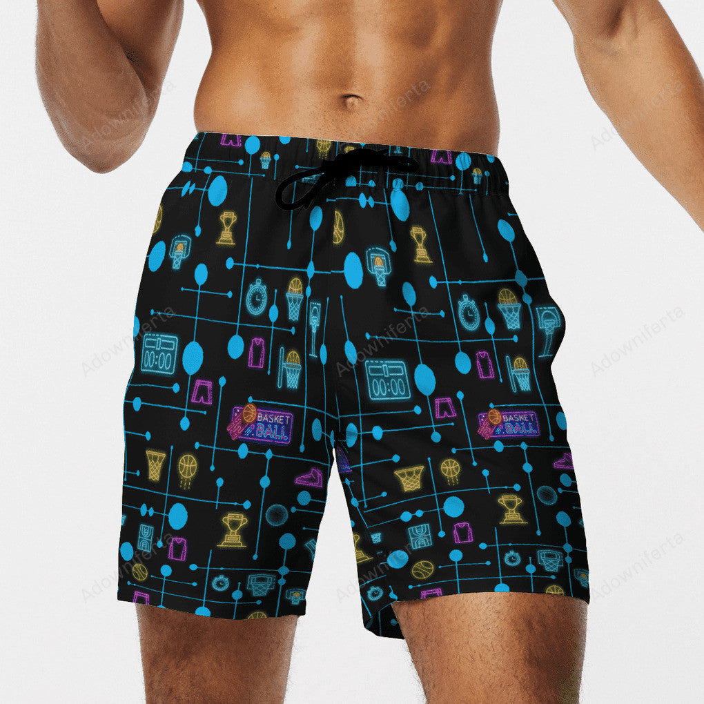 Basketball Set Neon beach hawaiian shorts