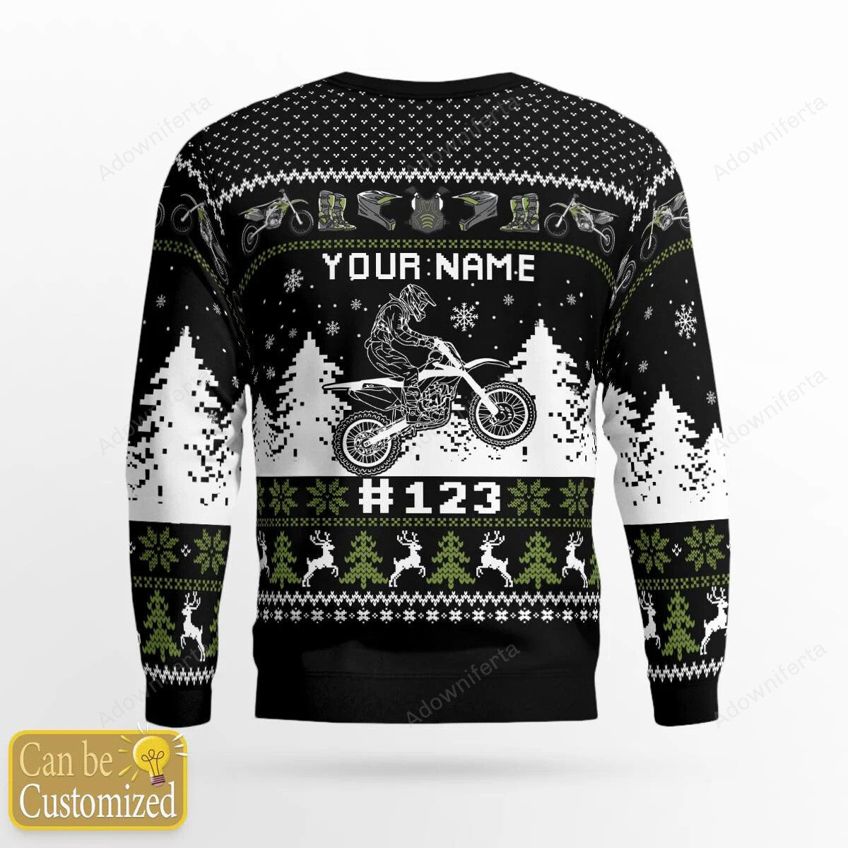 Personalized Dirt Bike Xmas AOP Shirt