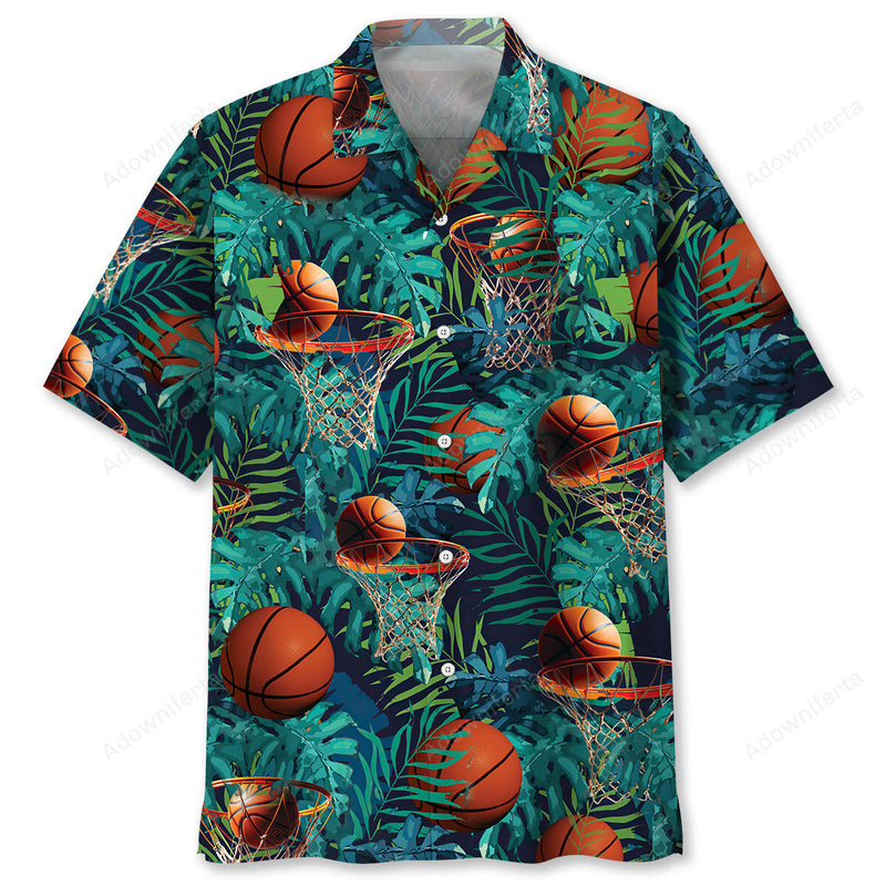 Basketball Tropical Hawaiian Shirt