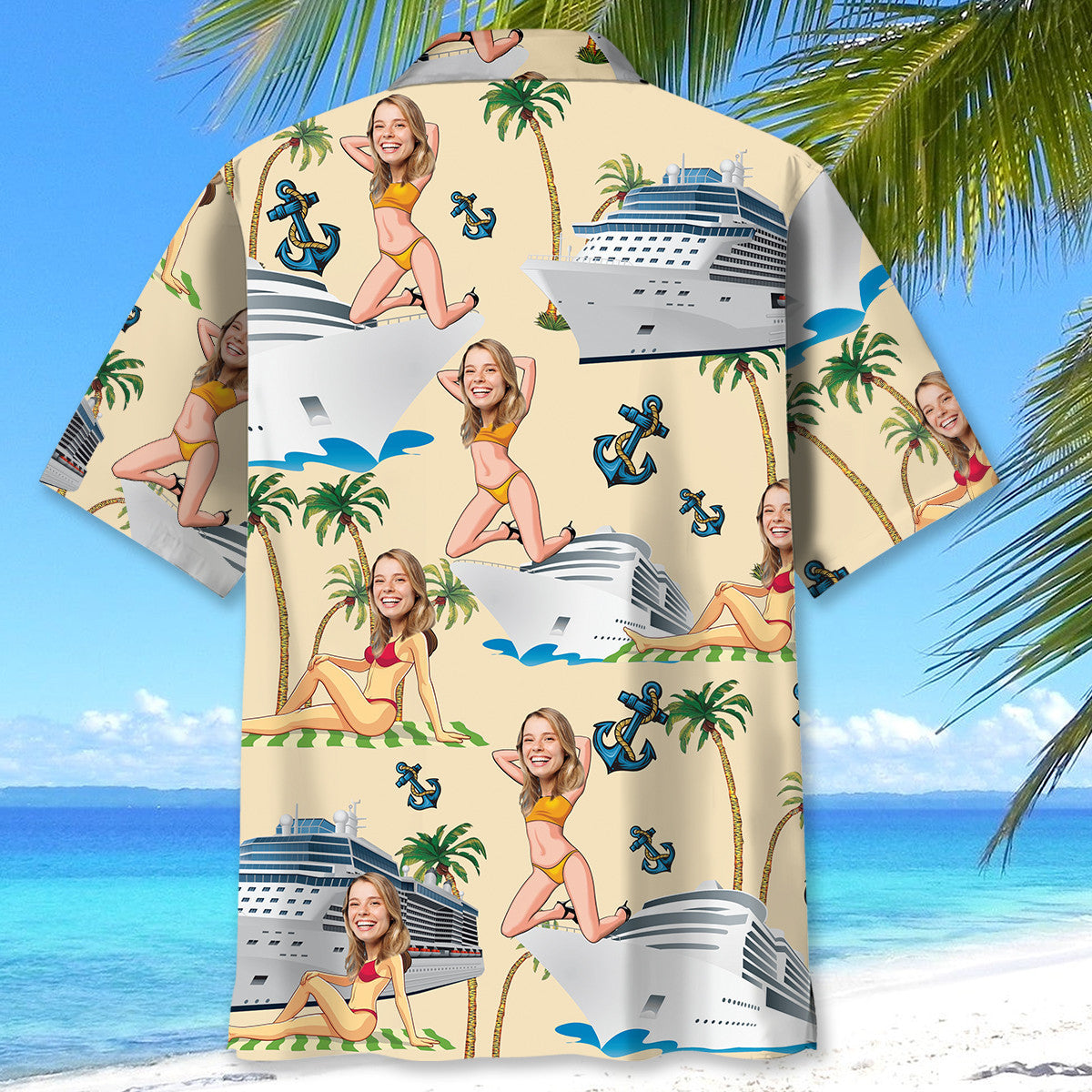 Funny Wife Face Custom Hawaiian Shirt For Husband