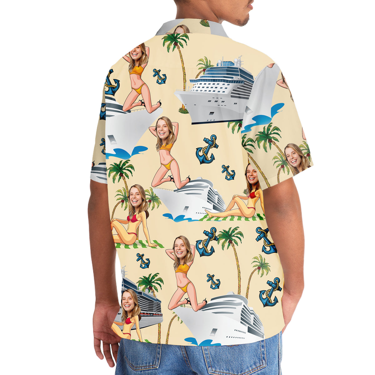 Funny Wife Face Custom Hawaiian Shirt For Husband