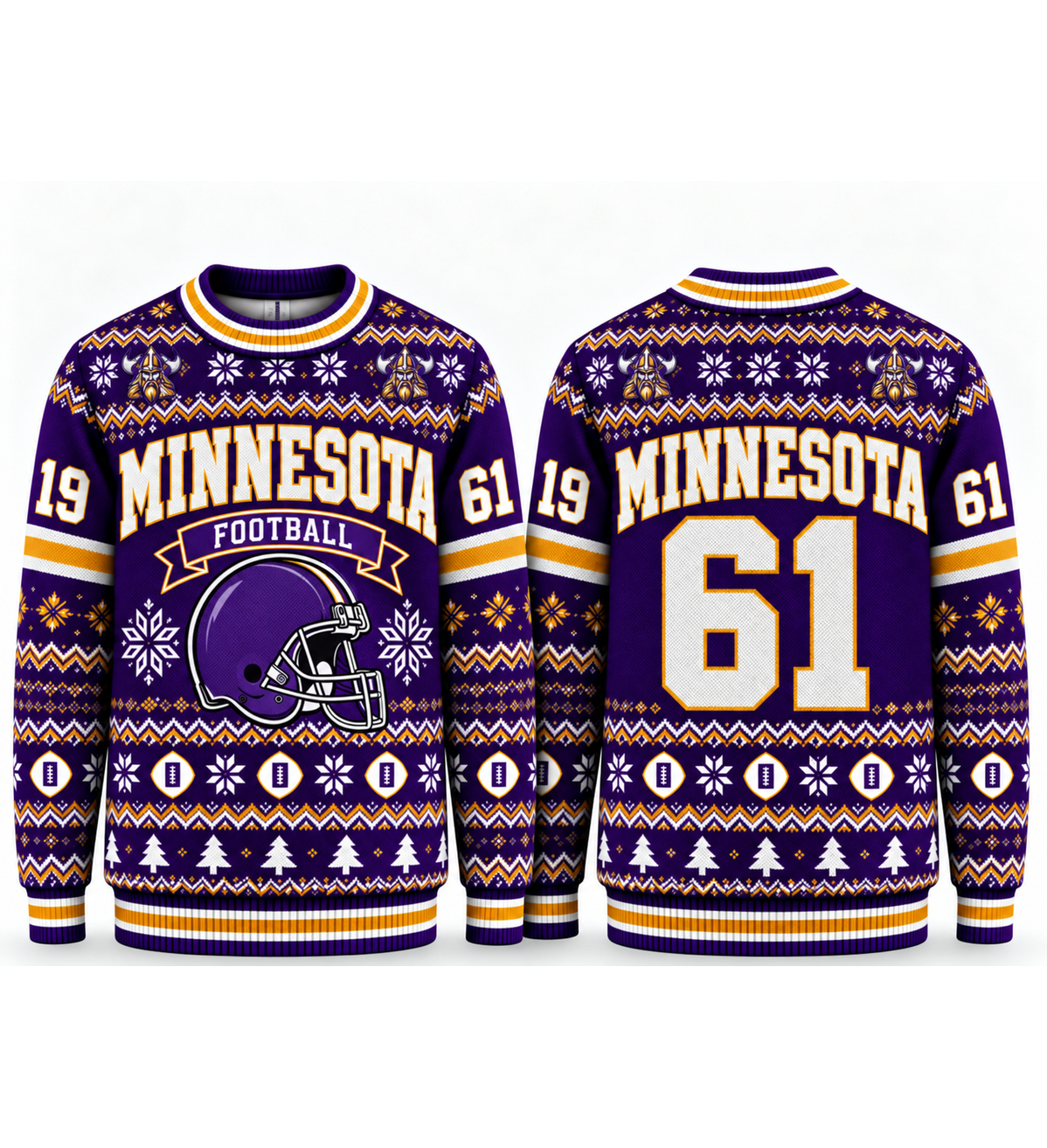 Football Team Football Ugly Sweater, Game Day Ugly Sweater For Football Lover