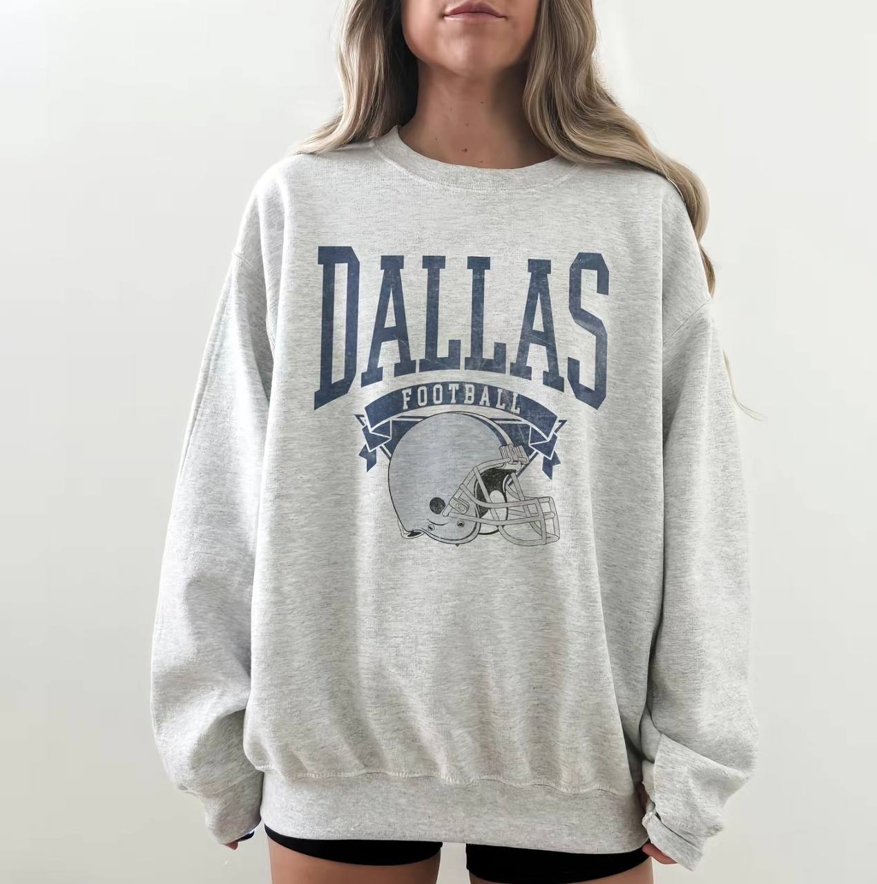 Vintage Football Sweatshirt Hometown Team Pullovers Sublimation Print Long Sleeve Casual Fabric Menswear Soft Cozy Retro Style Comfortable All-Season Wear Day Biker