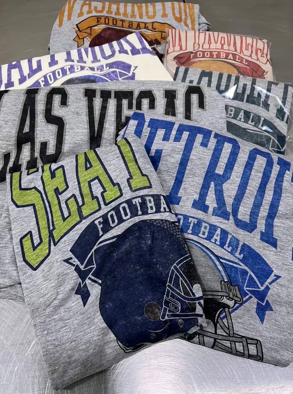 Vintage Football T-shirt Hometown Teams Tee Football Retro Tshirt Football Thowback Tee Buffalo Football Tshirt Kansas City football tee Dallas Football Throwback T-shirt San Francisco Tee Pittsburg Vintage Tshir