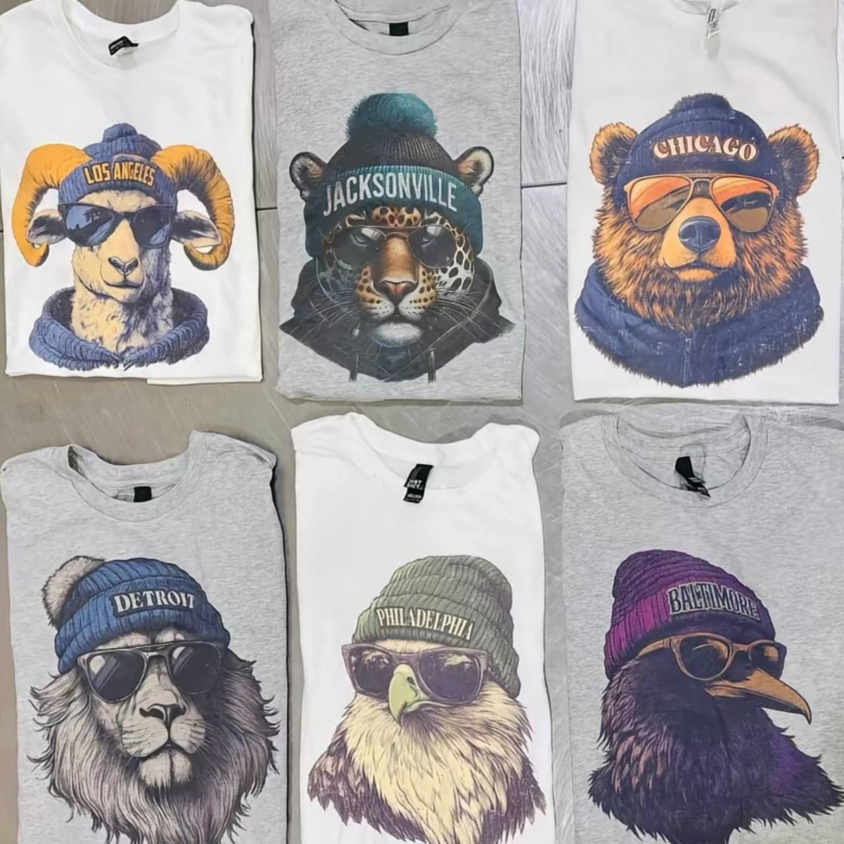 Spirit Animal Football City Graphic Tee City Animal Sports Tshirt Day City Football Top CaSual Game Hometown T-Shirt Comfortable Football Tees