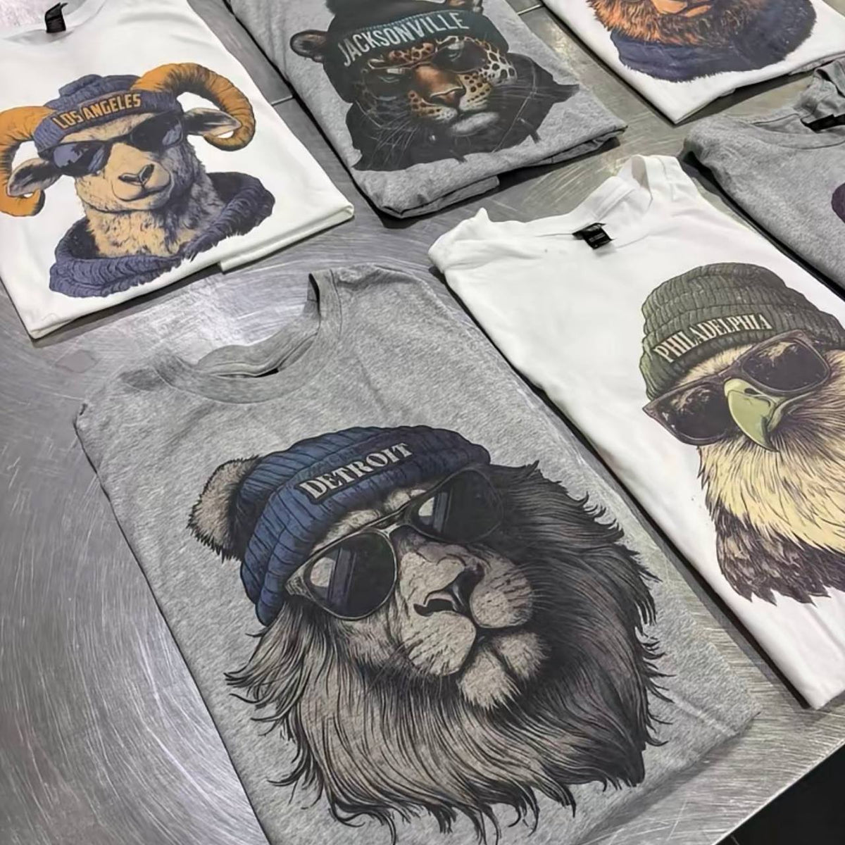 Spirit Animal Football City Graphic Tee City Animal Sports Tshirt Day City Football Top CaSual Game Hometown T-Shirt Comfortable Football Tees