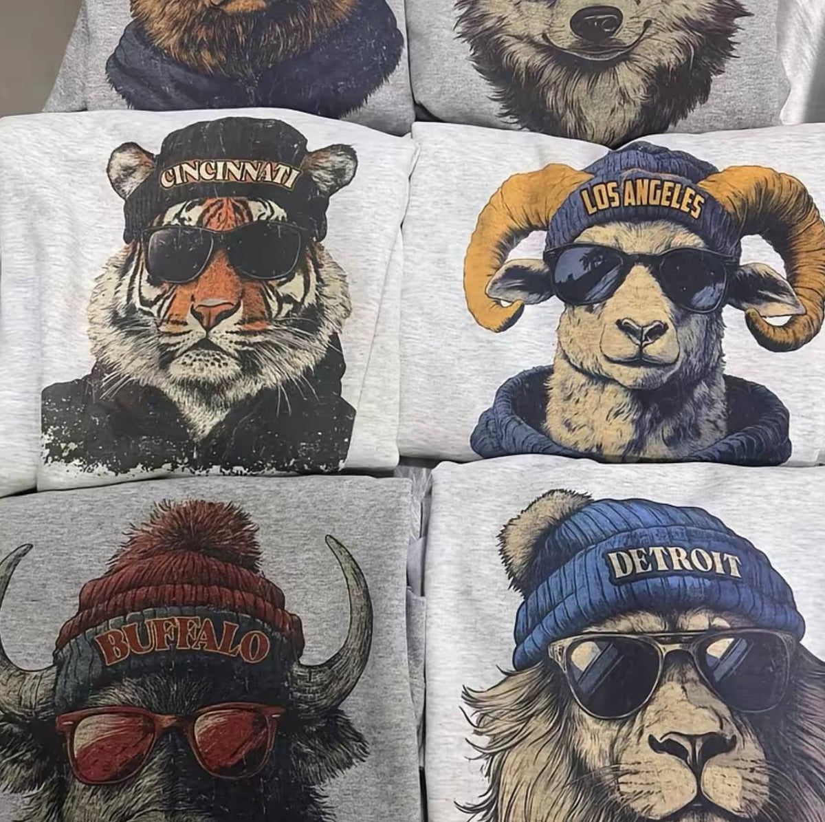Spirit Animal Football City Graphic Tee City Animal Sports Tshirt Day City Football Top CaSual Game Hometown T-Shirt Comfortable Football Tees