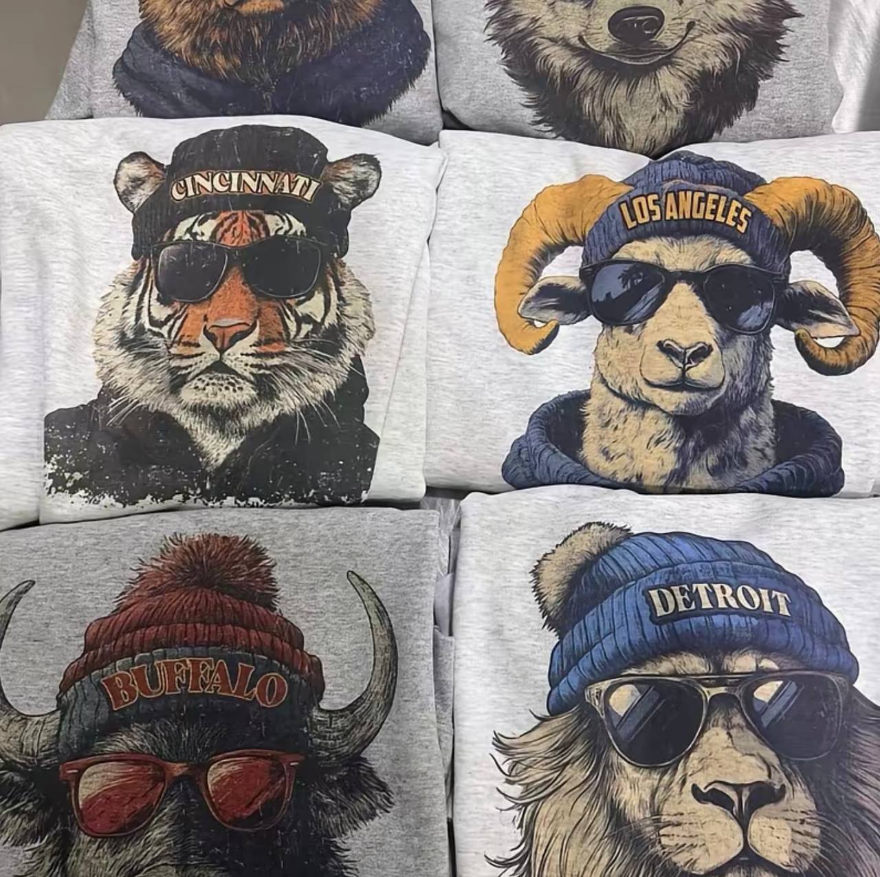 Spirit Animal Football City Graphic Tee City Animal Sports Tshirt Day City Football Top CaSual Game Hometown T-Shirt Comfortable Football Tees