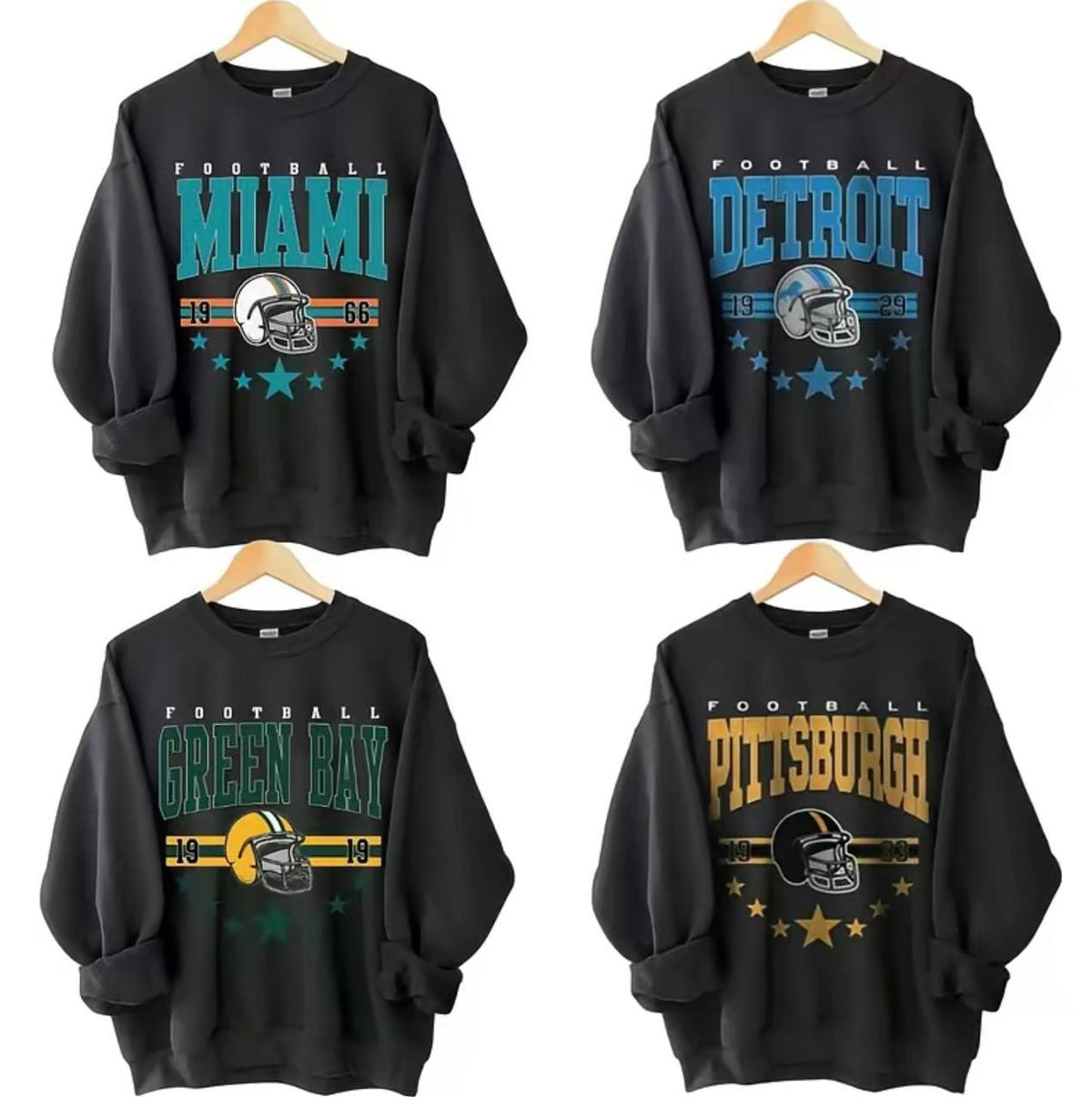 Vintage 90s All Team Football Sweatshirt - Black, Retro 1960s Cowboy Game Day Crewneck, Unisex Pullover for Men and Women, Soft Cotton Blend Fan Gift, Classic Sportswear for Football Lovers - AL
