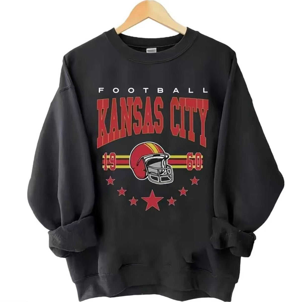 Vintage 90s All Team Football Sweatshirt - Black, Retro 1960s Cowboy Game Day Crewneck, Unisex Pullover for Men and Women, Soft Cotton Blend Fan Gift, Classic Sportswear for Football Lovers - AL