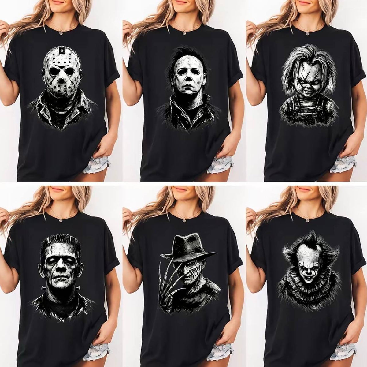 Vintage Horror Movie Character Shirt