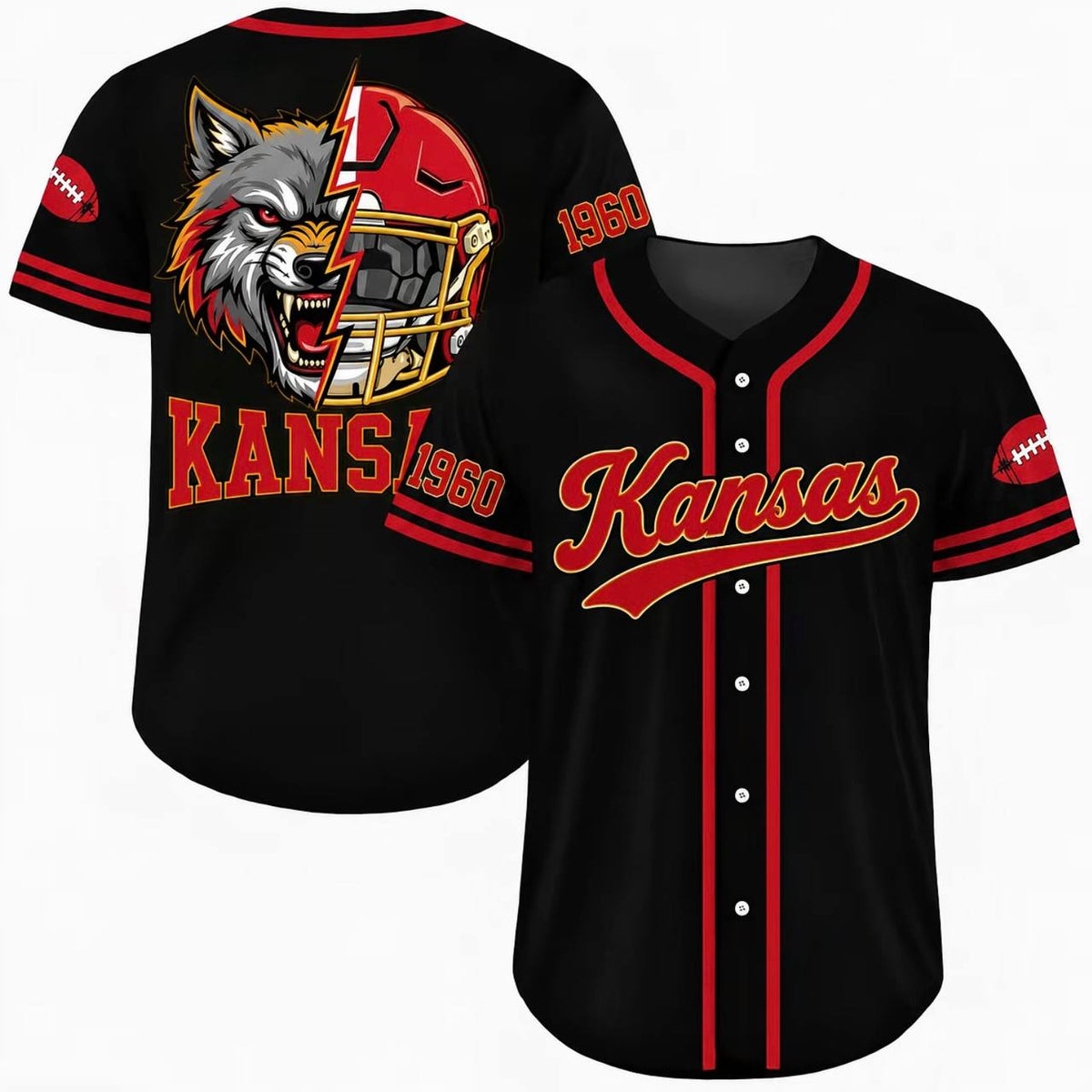 Football Team Baseball Jersey, Game Day Shirt for Football Lover