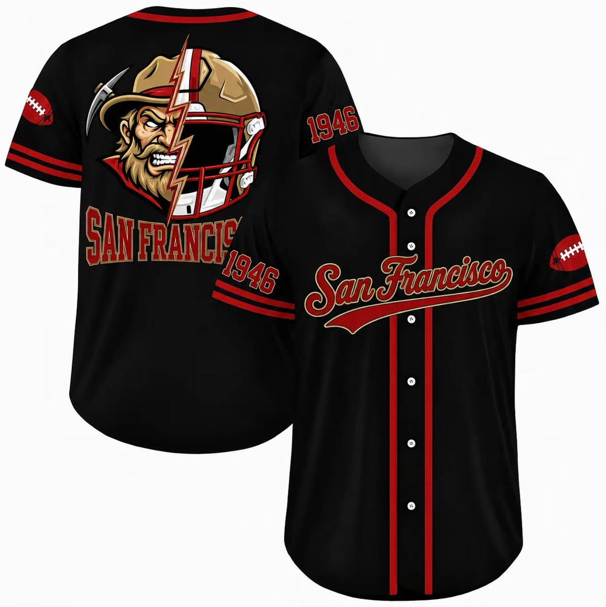 Football Team Baseball Jersey, Game Day Shirt for Football Lover