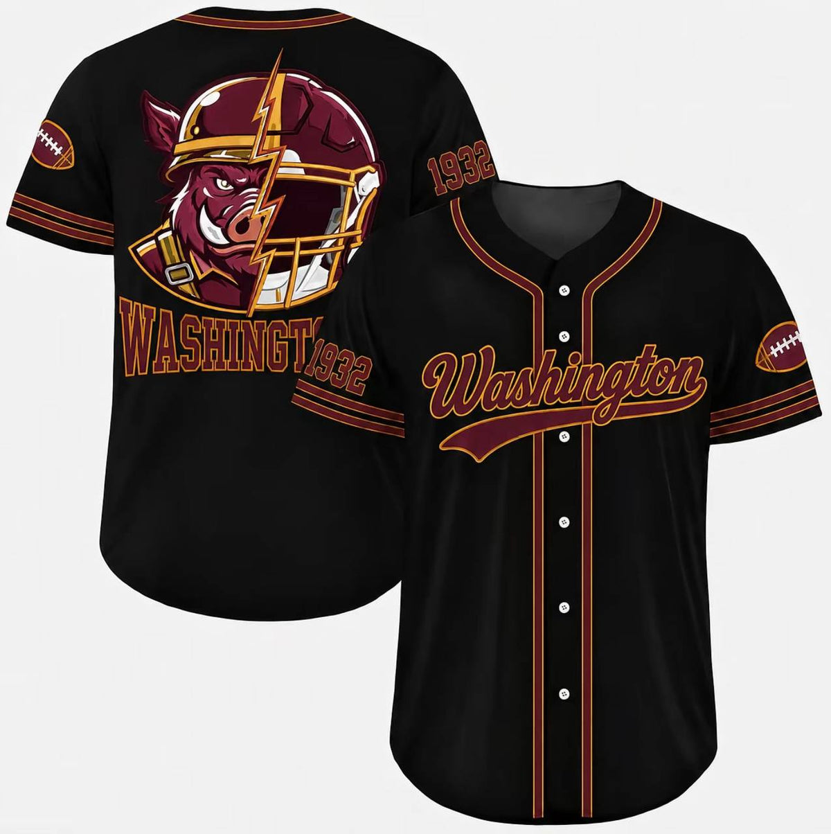 Football Team Baseball Jersey, Game Day Shirt for Football Lover