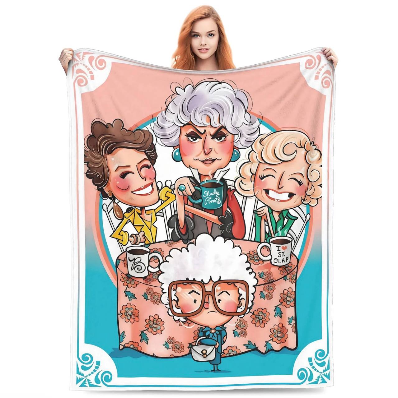 Golden Girls Sitcom Blanket Stay Golden PREMIUM Fleece Blanket Vtg Movie Mink Sherpa Blanket Christmas Gifts