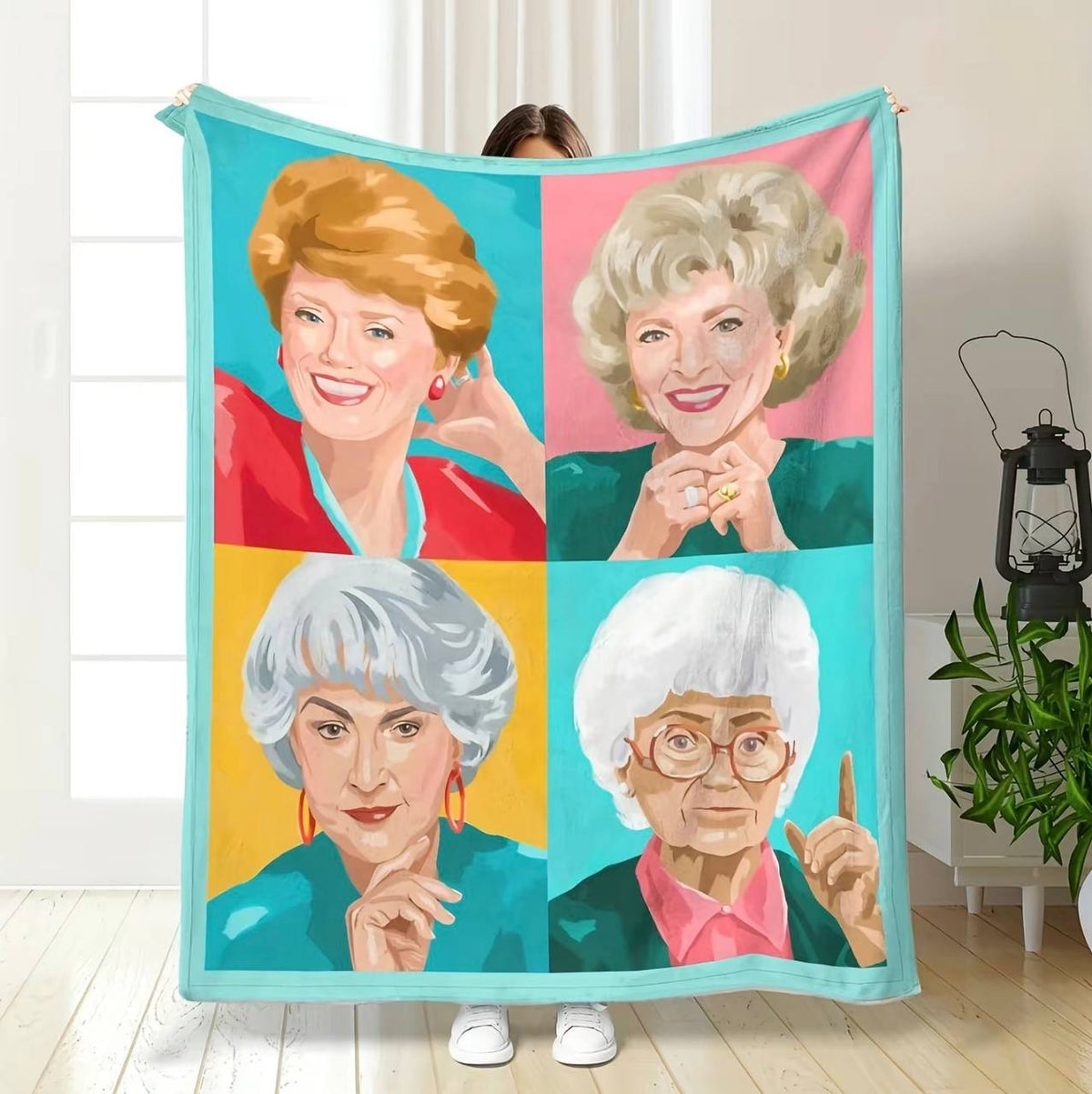 Golden Girls Sitcom Blanket Stay Golden PREMIUM Fleece Blanket Vtg Movie Mink Sherpa Blanket Christmas Gifts
