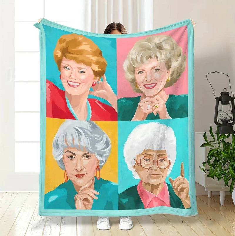 Golden Girls Sitcom Blanket Stay Golden PREMIUM Fleece Blanket Vtg Movie Mink Sherpa Blanket Christmas Gifts