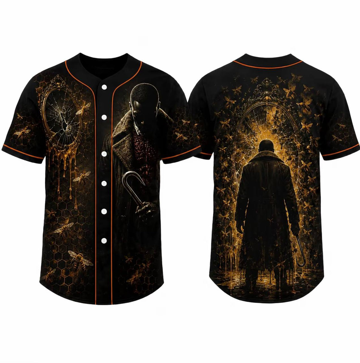 Horror Slasher Baseball Jersey, Classic Horror Movie Characters Shirt