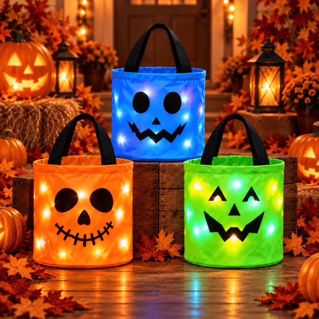 LED Halloween Candy Bucket & FREE SHIPPING