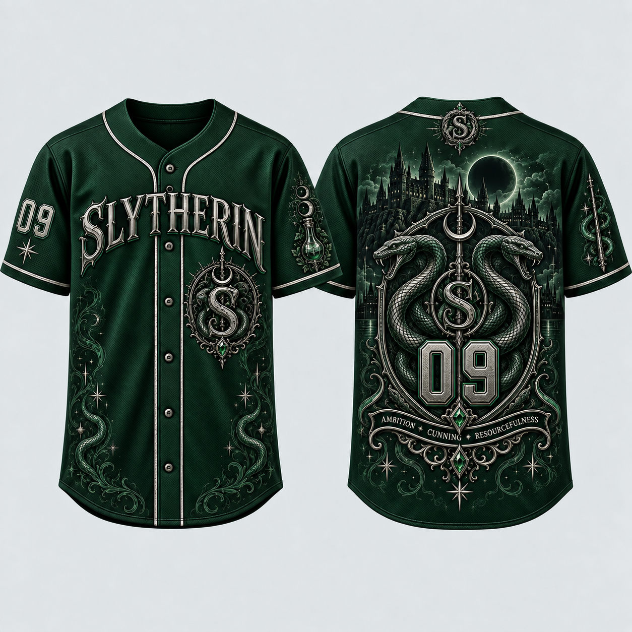 Harry Potter 3D Baseball Jersey – Hogwarts House Collection